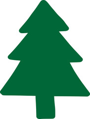 Obraz premium Decorated christmas trees Illustration