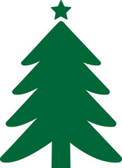 Decorated christmas trees Illustration