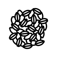 barley grain pile unpeeled line icon vector. barley grain pile unpeeled sign. isolated contour symbol black illustration