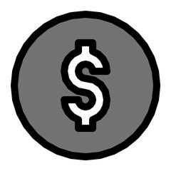 Dollar Coin Vector Icon
