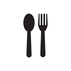 spoon and fork  icon symbol