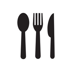 spoon, knife and fork icon symbol