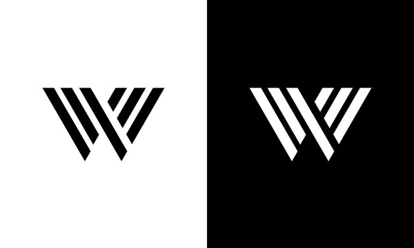 letter w abstract logo design