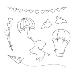 Cute hand-drawn elements