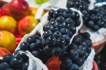 맛있어 보이는 포도 