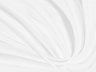 Clean woven decorative fashion textile soft fabric white abstract smooth curve shape background