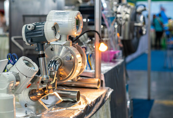 Cross section show detail inside flow meter for high accuracy liquid oil water measuring and indicator mass flow rate temperature density and control in industrial work