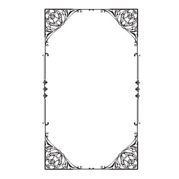 Frame, in the style of an ornament, Vector illustration eps 10, Art.	