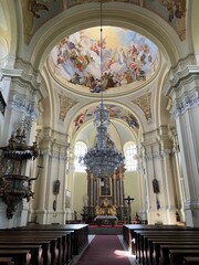 Obraz premium Interior of the Church of the Visitation of Virgin Mary in Hejnice, Czech Republic