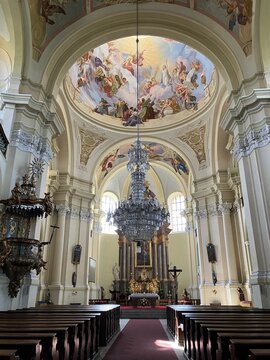 Interior of the Church of the Visitation of Virgin Mary in Hejnice, Czech Republic