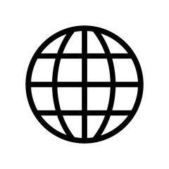 Sphere icon isolated on white background. globe icon close-up. World icon