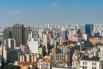 Fototapeta na wymiar Sao Paulo City Skyline With Endless Building View
