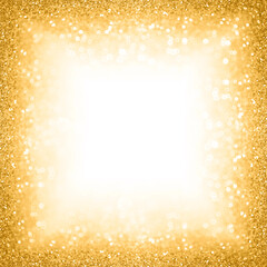 Fancy gold glitter 50th 50 wedding anniversary birthday background frame or Christmas winner border - 540772368