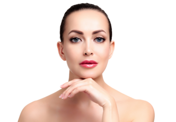 Portrait of woman with perfect skin and makeup