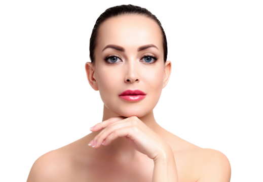 Portrait of woman with perfect skin and makeup