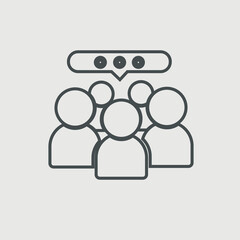 Conference vector icon illustration sign