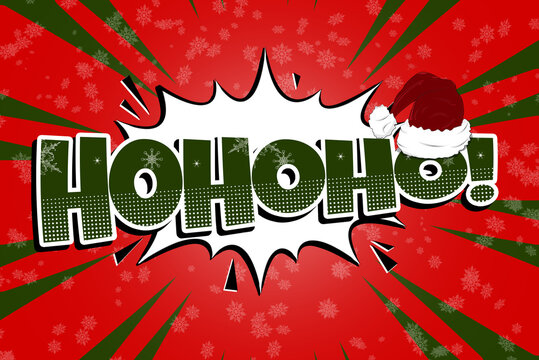 Hohoho! Christmas xmas Comic Style Graffiti Lettering 