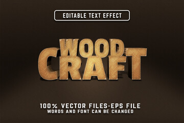 Wood 3d Realistic Eps Text Effect