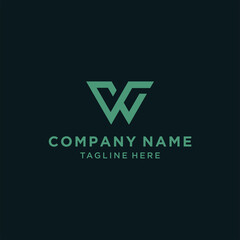 Letter W W logo design. creative minimal monochrome monogram symbol. Universal elegant vector emblem