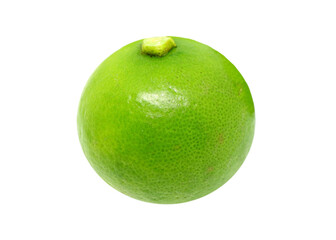 Closeup a Vibrant Green West Indian Lime Isolated on Transparent Background, PNG File