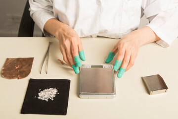 a person doing jewelry work