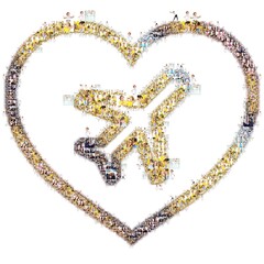 heart made of photo with many peoples