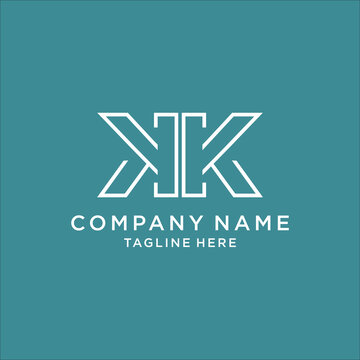 letter K Logo design concept. Minimalist k kk creative initial based Vector icon template. Graphic Alphabet Symbol for Corporate Business Company Identity