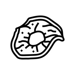 apple dried fruit line icon vector. apple dried fruit sign. isolated contour symbol black illustration