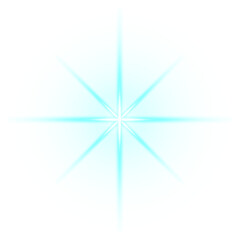 blue star lens flare