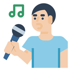 karaoke flat icon