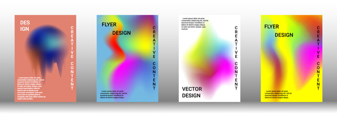 Artistic covers design. Creative fluid colors backgrounds. Set of abstract covers