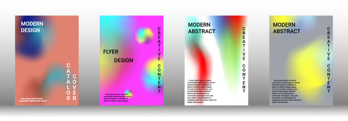 Artistic covers design. Creative fluid colors backgrounds. Set of abstract covers