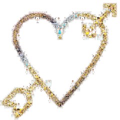 heart made of photo with many peoples