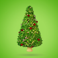 Christmas tree 3d illustration