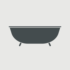 Bathtub vector icon illustration sign