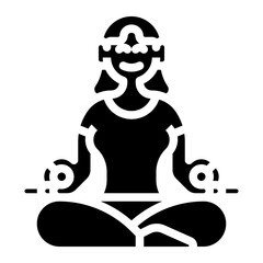 meditation glyph icon