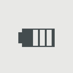 Battery life vector icon illustration sign