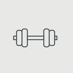 Dumbbell vector icon illustration sign