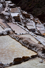 View of the salt flats of Maras-Peru