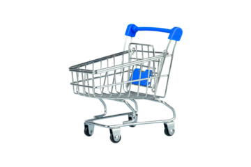 Supermarket cart isolate