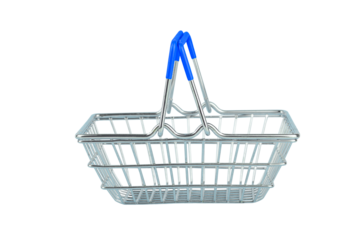 supermarket basket isolate 