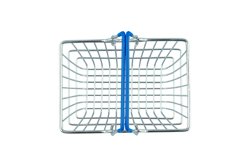 supermarket basket isolate 