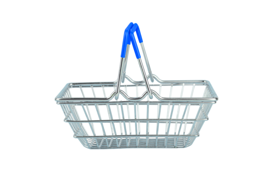 supermarket basket isolate 