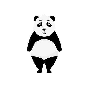 Vector image of a panda isolated on a white background. EPS 10