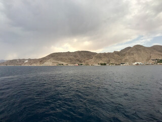 Eilat, Israel, November 2019 - A large body of water