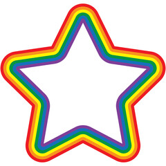 rainbow flag  star frame