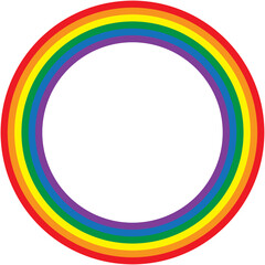Obraz premium rainbow flag color circle frame