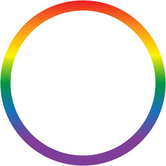 rainbow flag  color circle frame