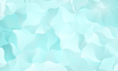 Abstract turquoise colored curved shapes. High resolution full frame abstract background with copy space.