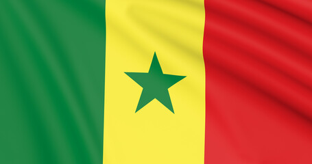 Fototapeta premium Flag Of Senegal